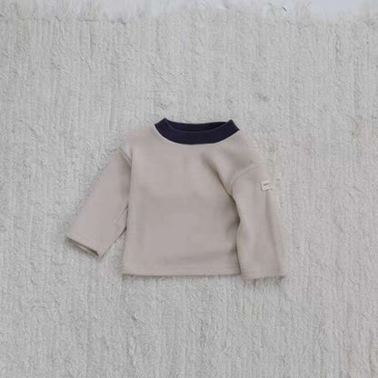 長袖Tシャツ Apricot / 73cm 長袖Tシャツ | 無地シンプル | ドロップショルダートップス【mh0011479】