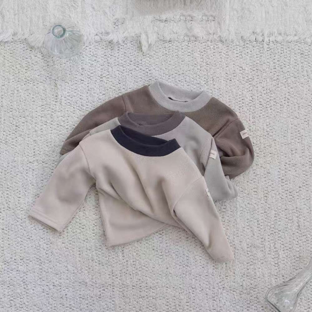 長袖Tシャツ 長袖Tシャツ | 無地シンプル | ドロップショルダートップス【mh0011479】