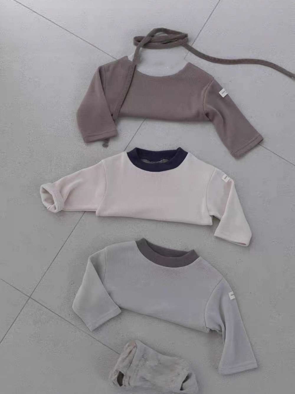 長袖Tシャツ 長袖Tシャツ | 無地シンプル | ドロップショルダートップス【mh0011479】