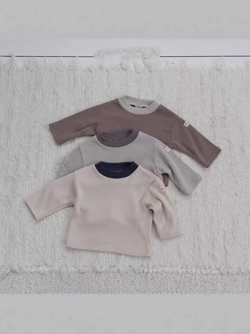 長袖Tシャツ 長袖Tシャツ | 無地シンプル | ドロップショルダートップス【mh0011479】