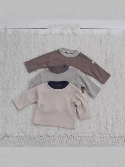 長袖Tシャツ 長袖Tシャツ | 無地シンプル | ドロップショルダートップス【mh0011479】