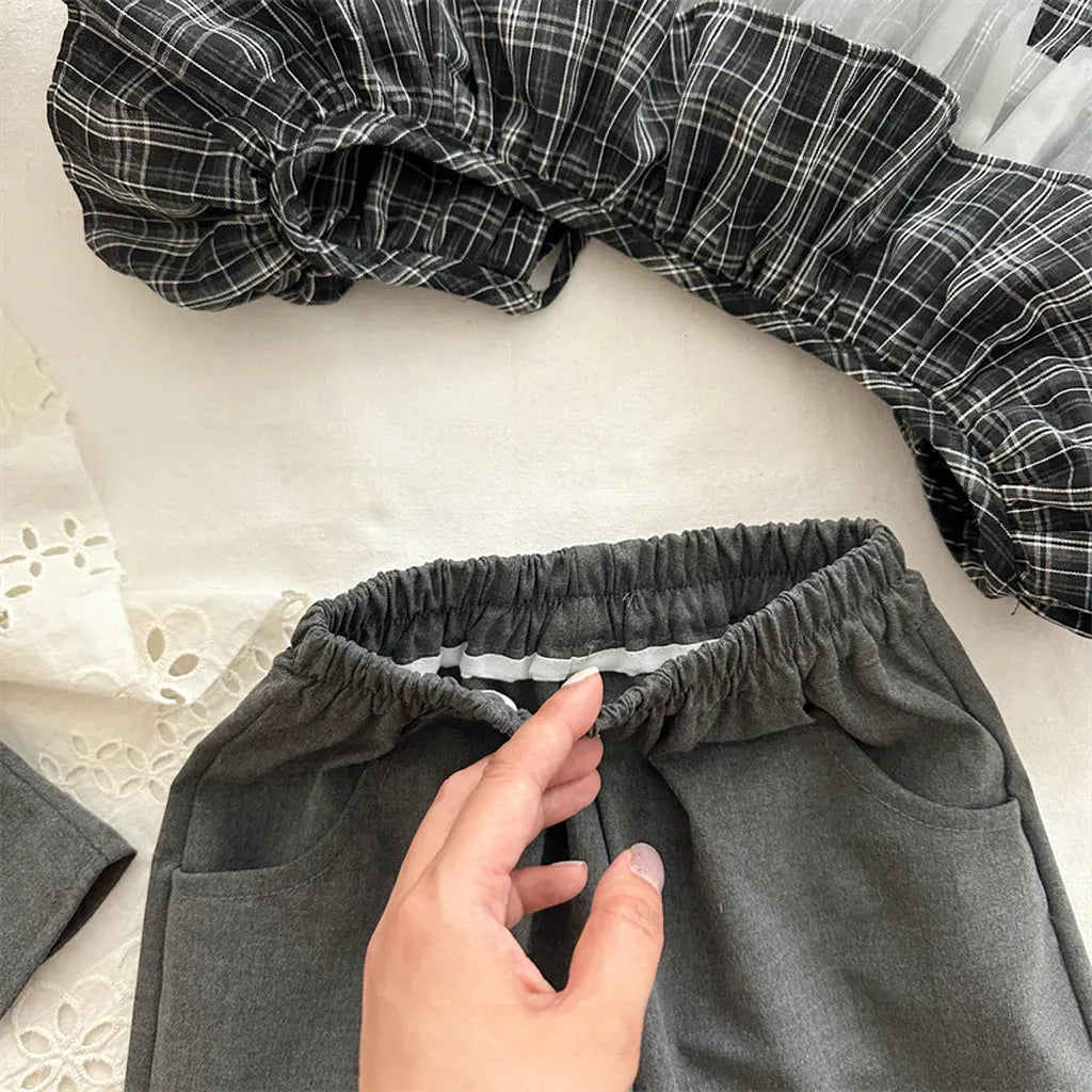 ノースリーブセットアップ リボンポケットベスト+ワイドパンツセットアップ 2点セット【mh0011269】