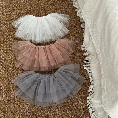スカート キッズスカート チュチュ チュールスカート 重ね着 3カラー【mh0005312】
