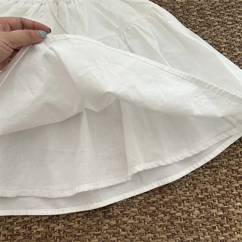 スカート キッズスカート チェック/無地ミモレ丈Aラインスカート 2カラー【mh-0006770】