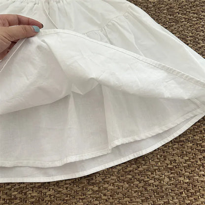 スカート キッズスカート チェック/無地ミモレ丈Aラインスカート 2カラー【mh-0006770】