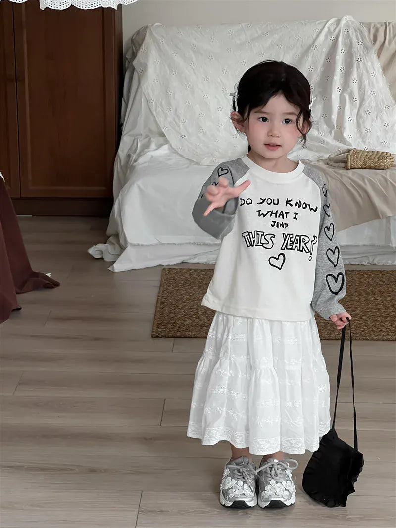 スカート キッズスカート フラワー刺繍ミモレ丈Aラインスカート【mh0008912】