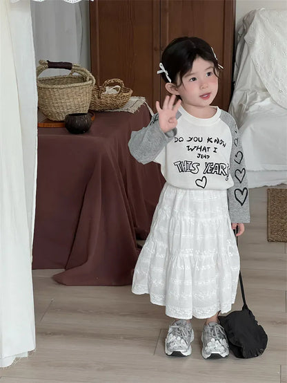 スカート キッズスカート フラワー刺繍ミモレ丈Aラインスカート【mh0008912】