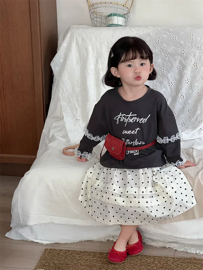 スカート キッズスカート 水玉ドットプリントAラインスカート【mh0008913】