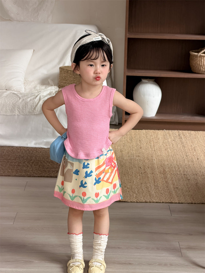 スカート Digital Printed Graffiti Skirt デジタルプリント スカート【mh0012203】