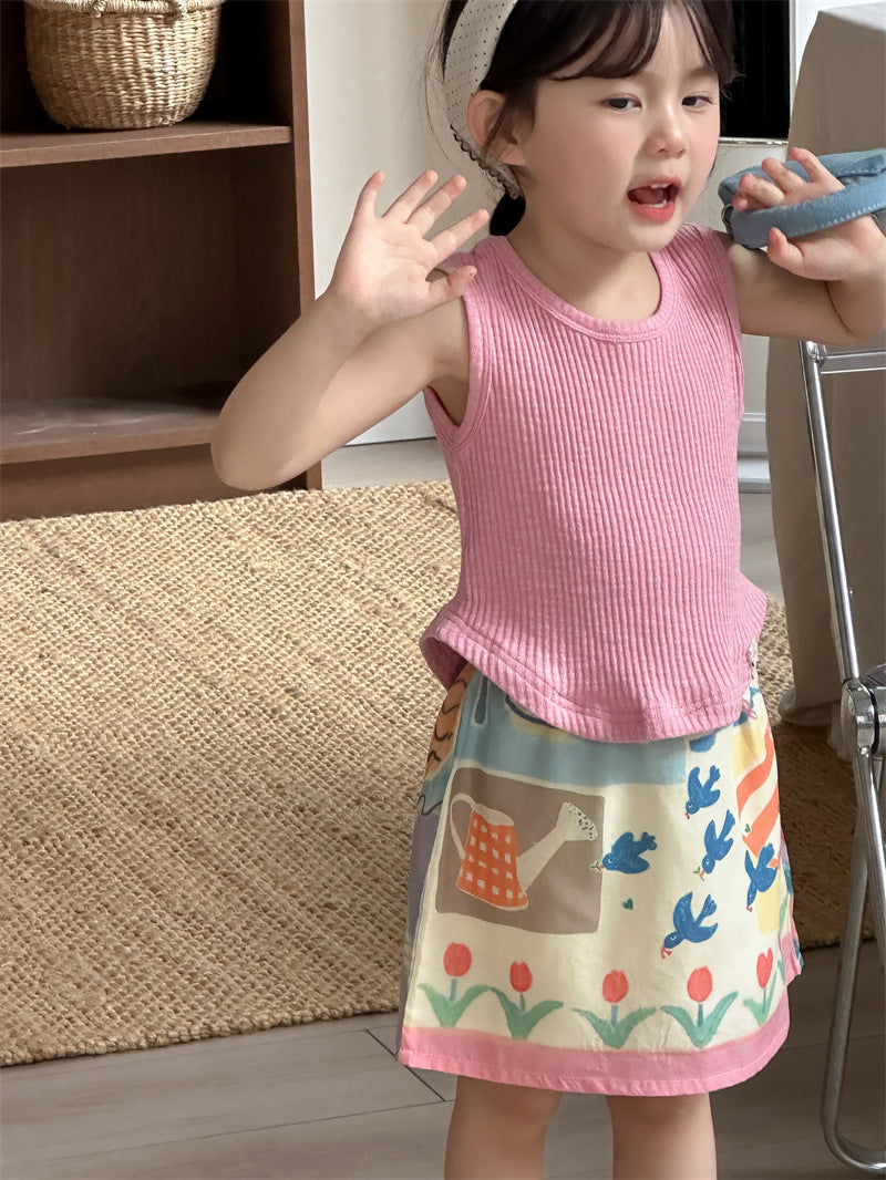 スカート Digital Printed Graffiti Skirt デジタルプリント スカート【mh0012203】