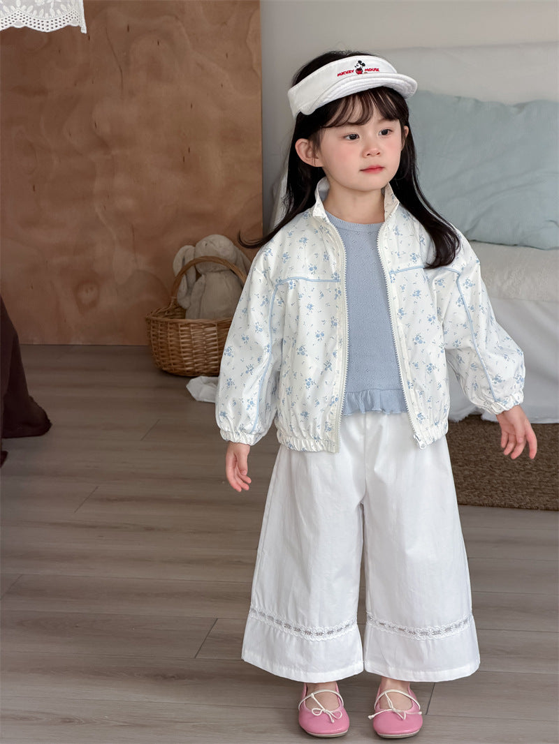 ロングパンツ・スウェットパンツ Lace Cotton Straight Leg Pants レース コットンパンツ【mh0012199】