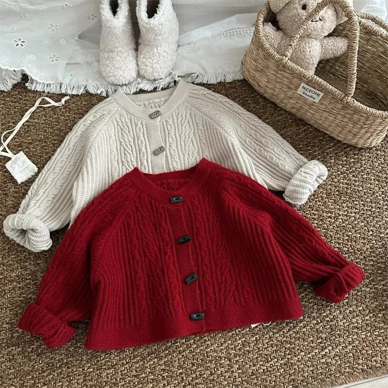 カーディガン・パーカー キッズカーディガン トグルボタン長袖ニットカーディガンジャケット【mh0007917】