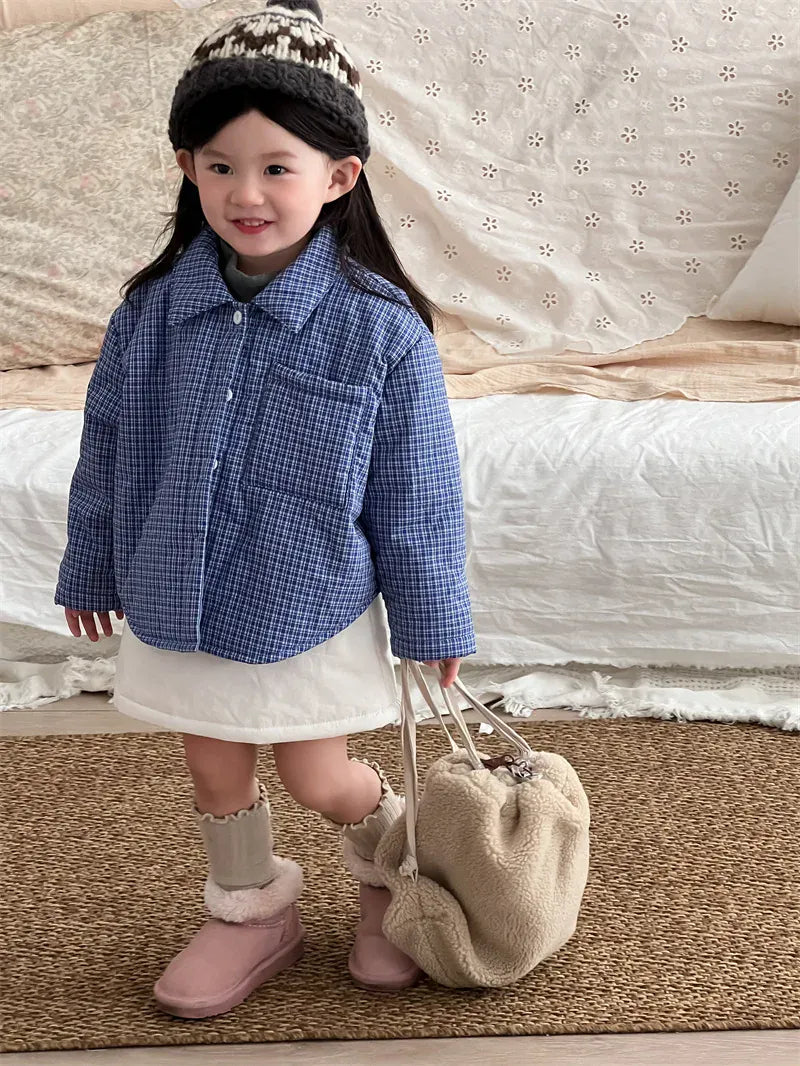 スカート キッズスカート パデッド防寒シンプル厚手台形スカート【mh0007918】