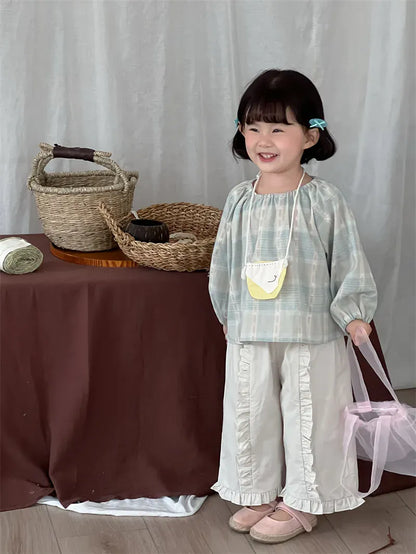 ロングパンツ・スウェットパンツ キッズパンツ センター裾フリルワイドルーズロングパンツ【mh0008901】