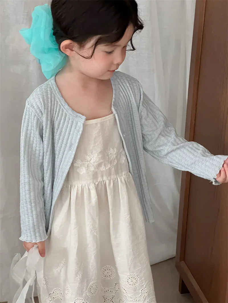 ノースリーブワンピース キッズワンピース スカラップレース刺繍キャミソールワンピース【mh0008910】