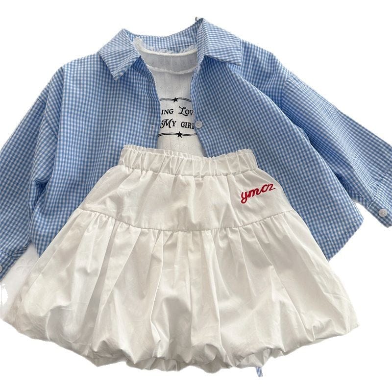 スカート キッズスカート レターロゴ刺繍ワンポイントバルーンスカート【mh0008977】