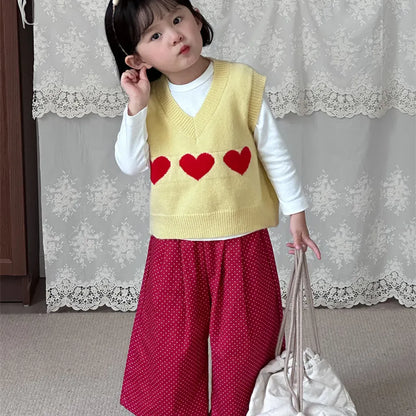 ロングパンツ・スウェットパンツ ドットプリントタックワイドパンツ【mh0011253】