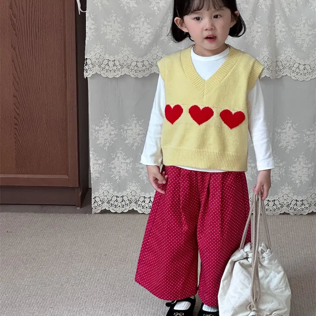 ロングパンツ・スウェットパンツ ドットプリントタックワイドパンツ【mh0011253】