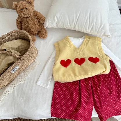 ロングパンツ・スウェットパンツ ドットプリントタックワイドパンツ【mh0011253】