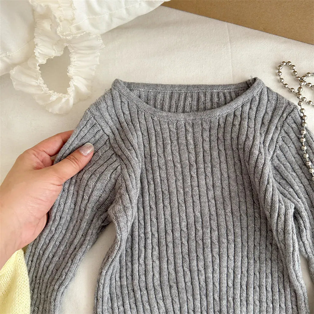 長袖ワンピース リブ編みメロウフリルウールニットワンピース【mh0011254】