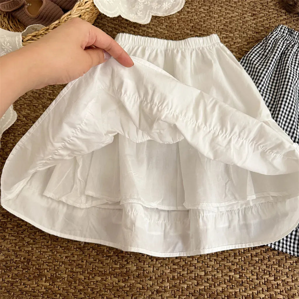 スカート ギンガムチェックフリルティアードスカート【mh0011258】