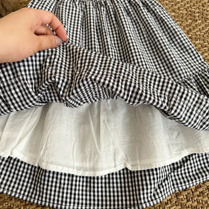 スカート ギンガムチェックフリルティアードスカート【mh0011258】