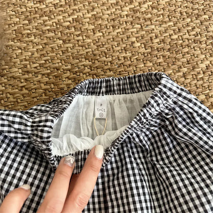 スカート ギンガムチェックフリルティアードスカート【mh0011258】