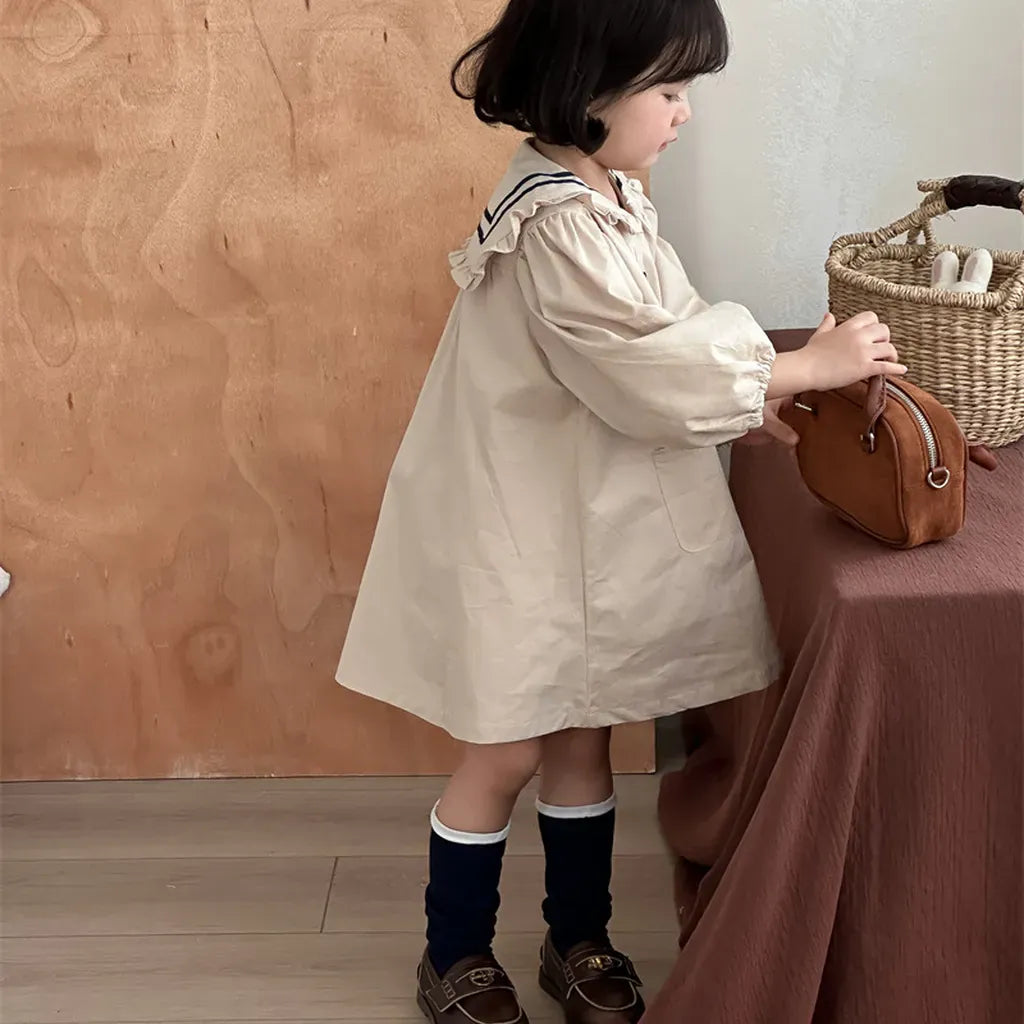 長袖ワンピース セーラーカラー長袖ワンピース【mh0011261】