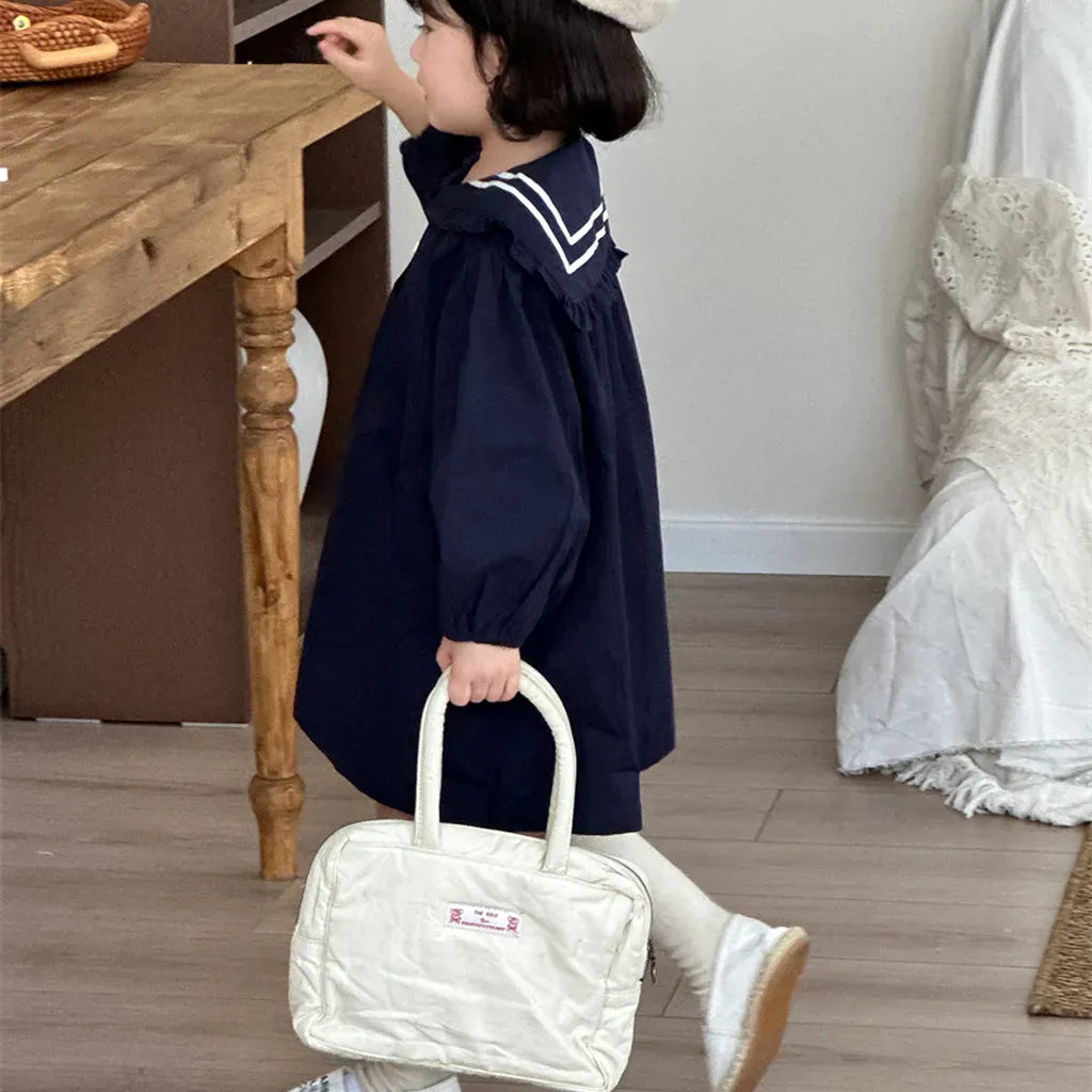 長袖ワンピース セーラーカラー長袖ワンピース【mh0011261】