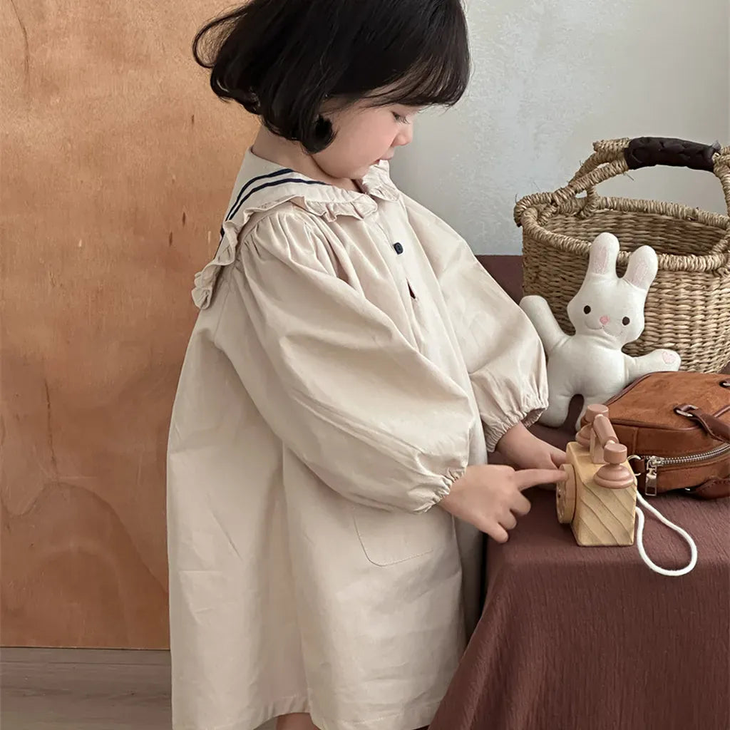 長袖ワンピース セーラーカラー長袖ワンピース【mh0011261】