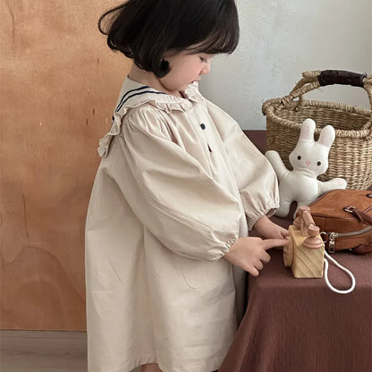 長袖ワンピース セーラーカラー長袖ワンピース【mh0011261】