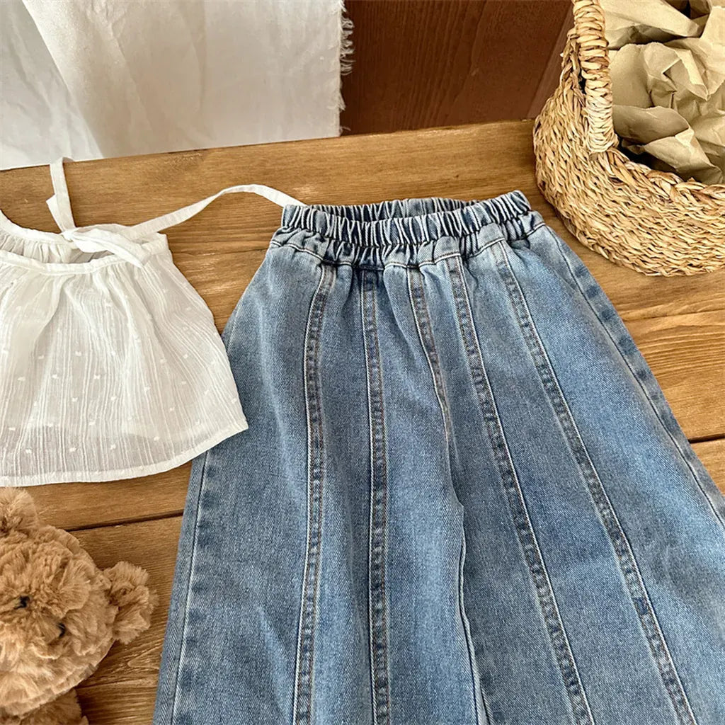 デニムパンツ センターラインデニムワイドパンツ【mh0011263】