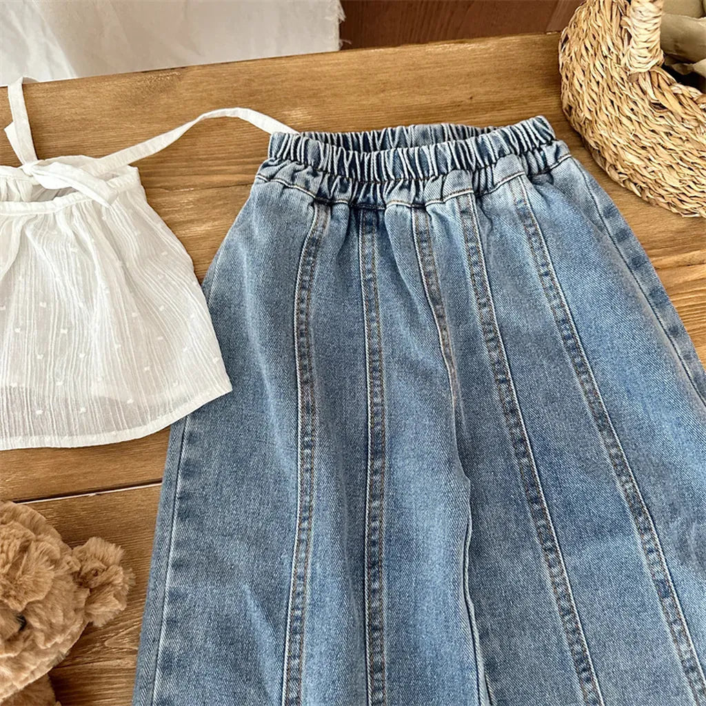 デニムパンツ センターラインデニムワイドパンツ【mh0011263】