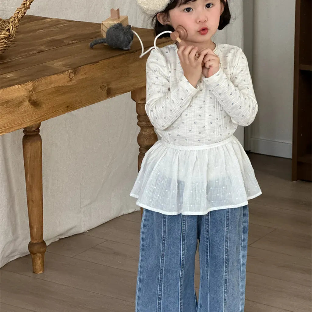 デニムパンツ センターラインデニムワイドパンツ【mh0011263】