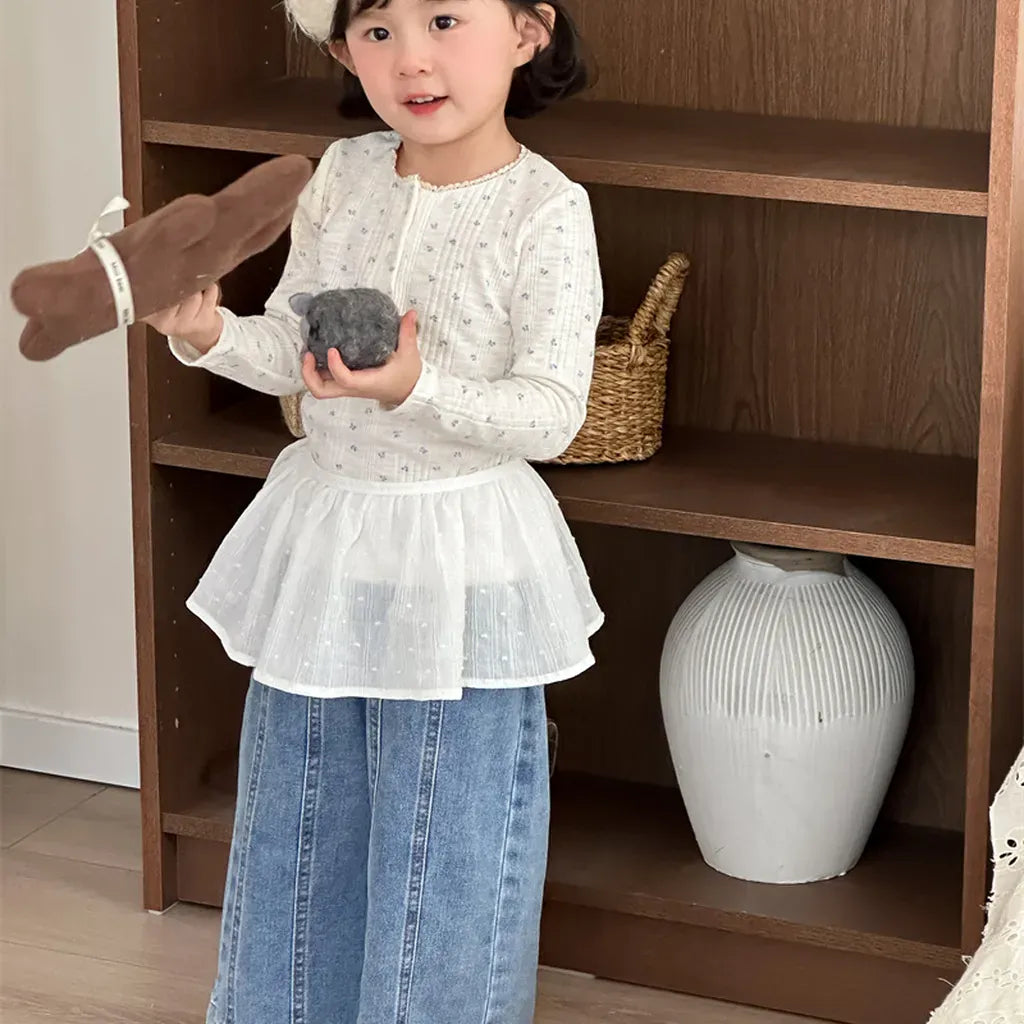 デニムパンツ センターラインデニムワイドパンツ【mh0011263】