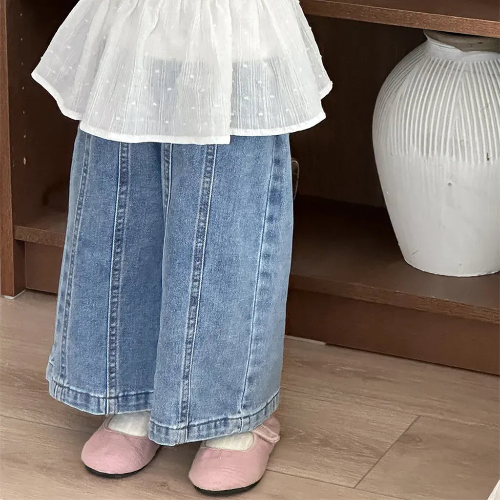 デニムパンツ センターラインデニムワイドパンツ【mh0011263】