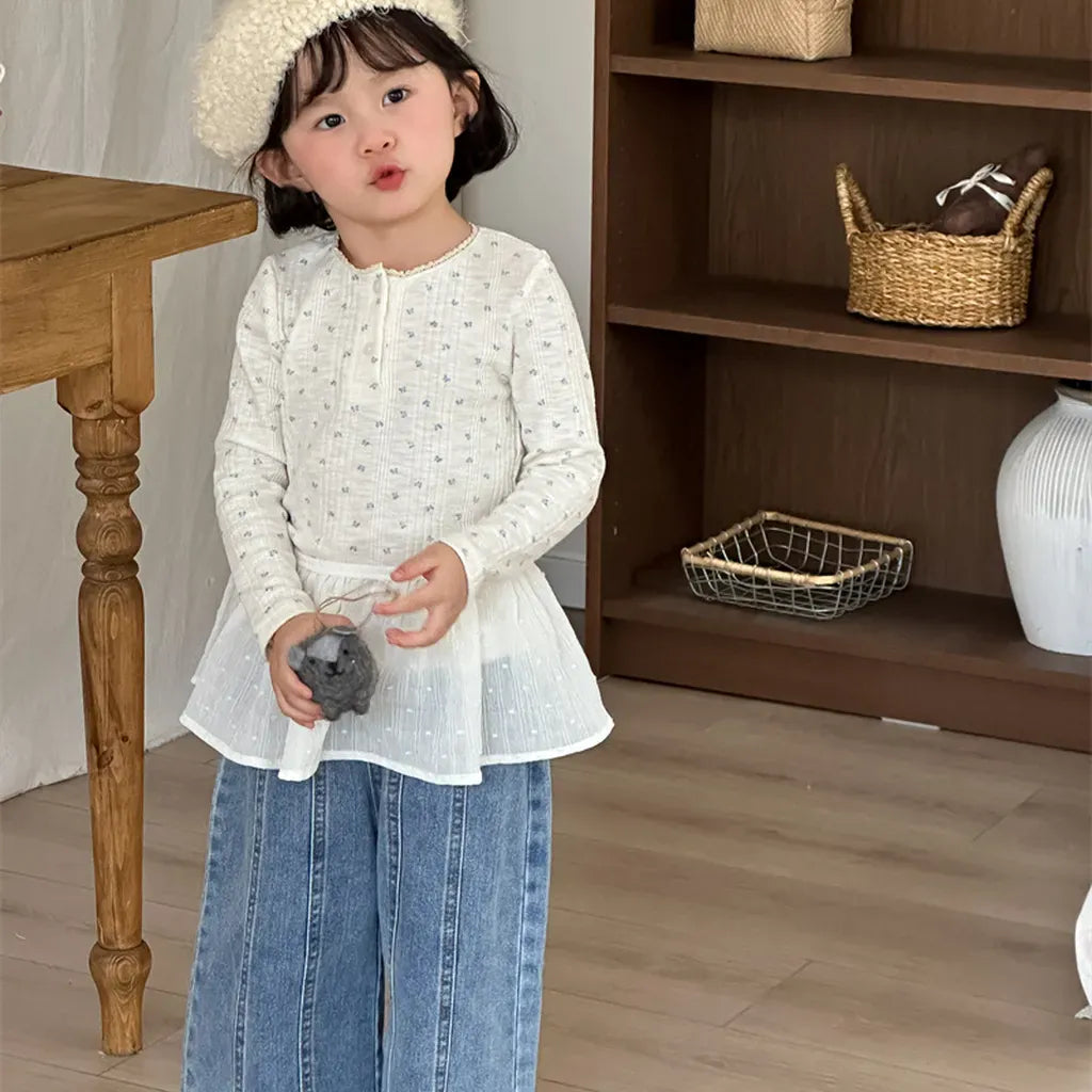 デニムパンツ センターラインデニムワイドパンツ【mh0011263】