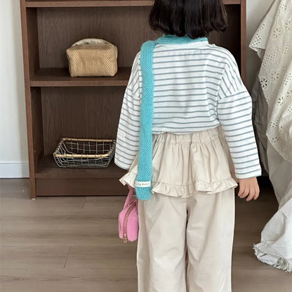 ロングパンツ・スウェットパンツ フリルウエストワイドパンツ【mh0011264】