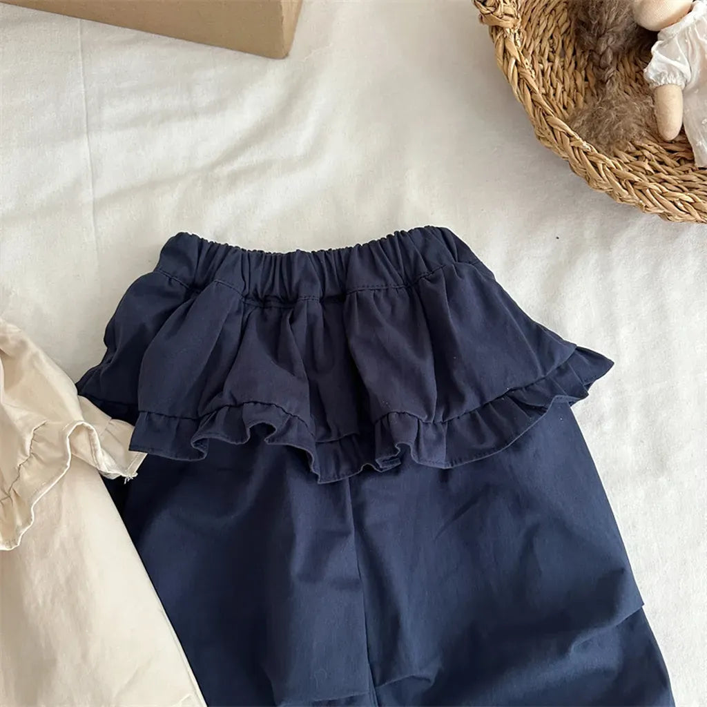 ロングパンツ・スウェットパンツ フリルウエストワイドパンツ【mh0011264】