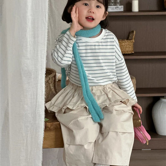 ロングパンツ・スウェットパンツ フリルウエストワイドパンツ【mh0011264】