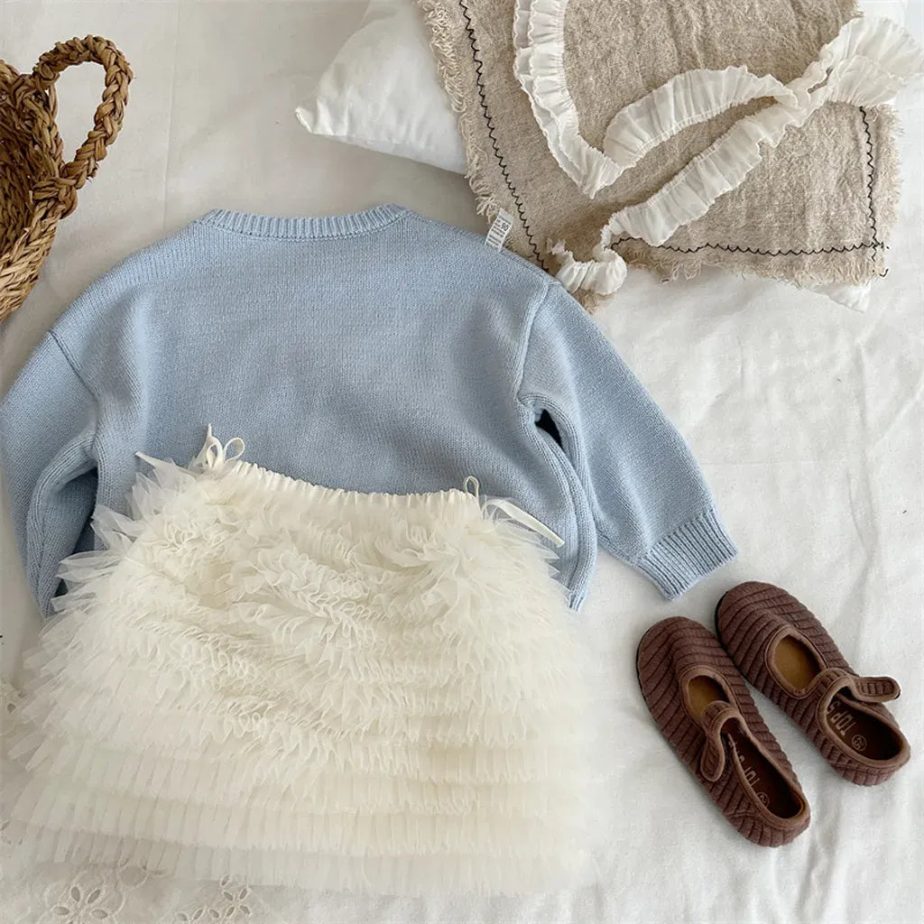 ニット・セーター ビッグハート刺繍クルーネックニット【mh0011265】