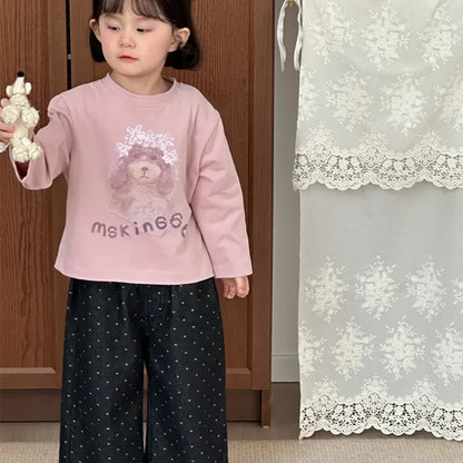 デニムパンツ ハートプリントデニムワイドパンツ【mh0011266】