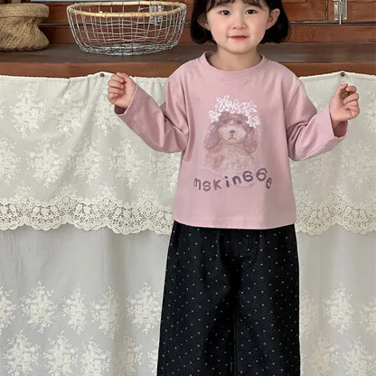 デニムパンツ ハートプリントデニムワイドパンツ【mh0011266】