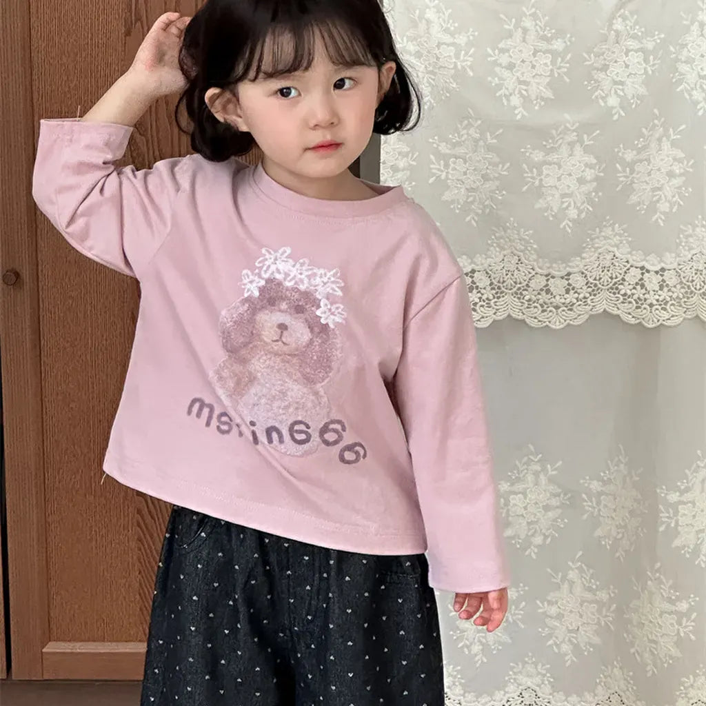 デニムパンツ ハートプリントデニムワイドパンツ【mh0011266】