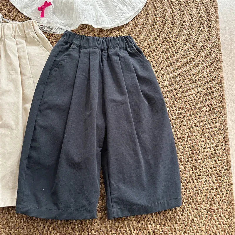 ロングパンツ・スウェットパンツ navy blue / 18M  (80cm) キッズパンツ タックワイドルーズロングパンツ【mh-0008902】