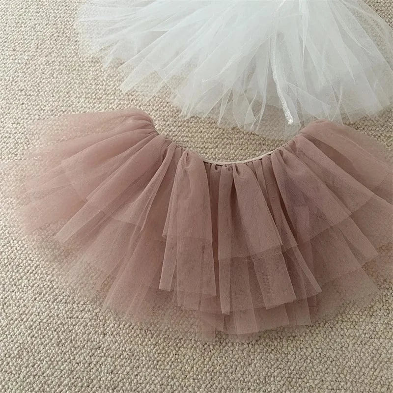 スカート Pink / S (80-90cm) / 取り寄せ（7〜21日） キッズスカート チュチュ チュールスカート 重ね着 3カラー【mh0005312】