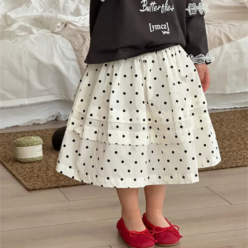 スカート polka dots / 18M (80) キッズスカート 水玉ドットプリントAラインスカート【mh0008913】