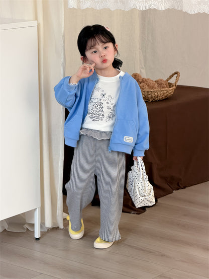 カーディガン・パーカー Solid Color Lace Zip-up Cardigan レース切替 ジップアップカーディガン【mh0012207】