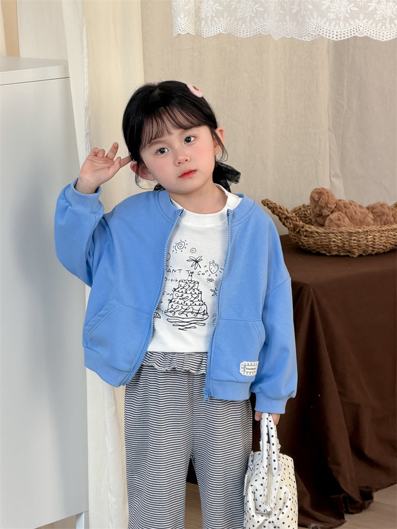 カーディガン・パーカー Solid Color Lace Zip-up Cardigan レース切替 ジップアップカーディガン【mh0012207】