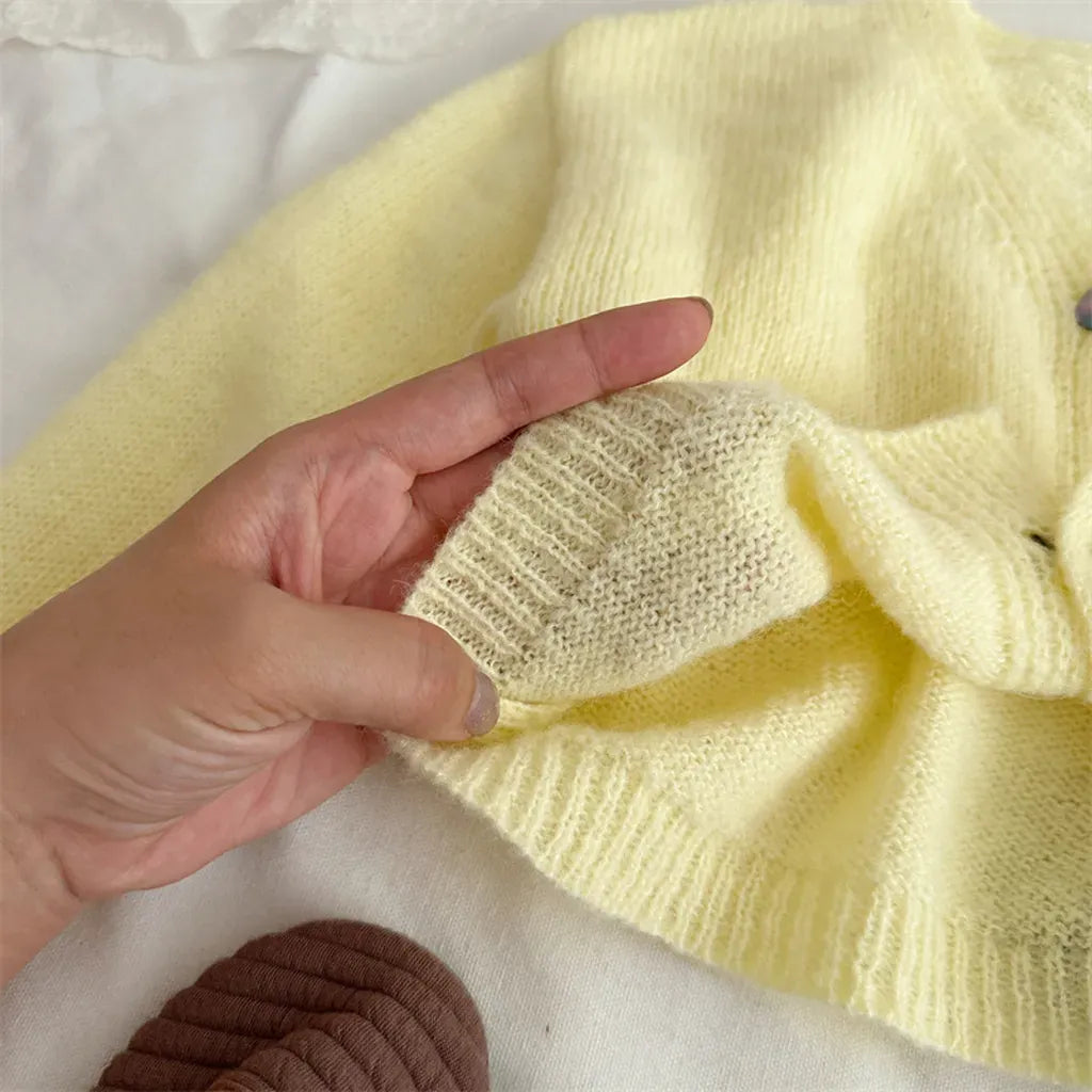 カーディガン・パーカー ショート丈Vネックニットカーディガン【mh0011255】